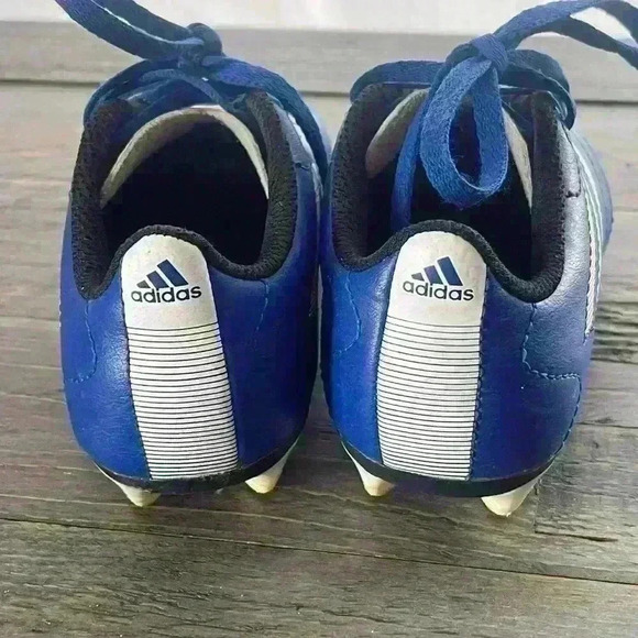 Adidas Blue White Soccer Cleats Kids Size 11 - Picture 7 of 9